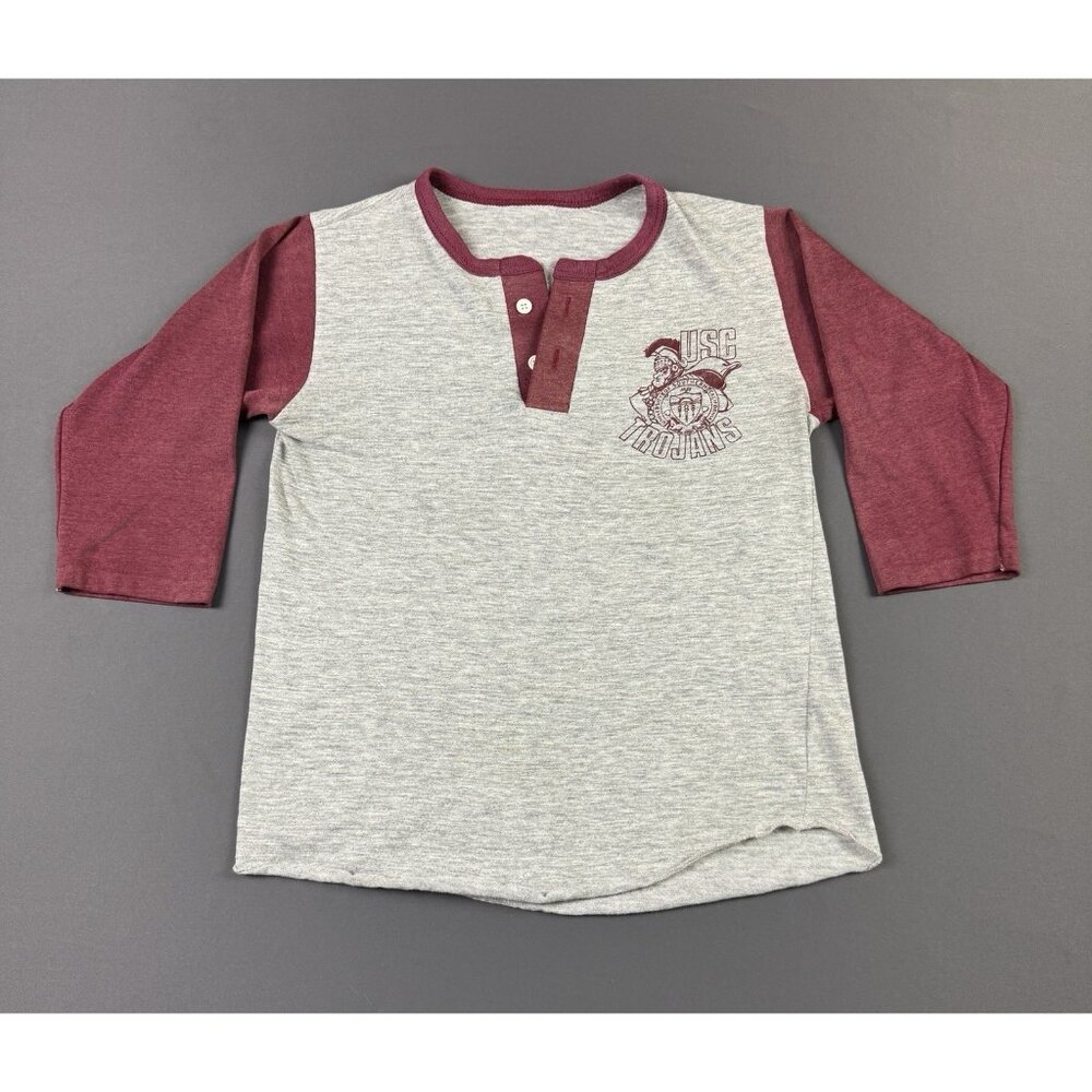 Rare Vintage 80s USC Trojans NCAA Collegiate Sports Mascot Art Logo